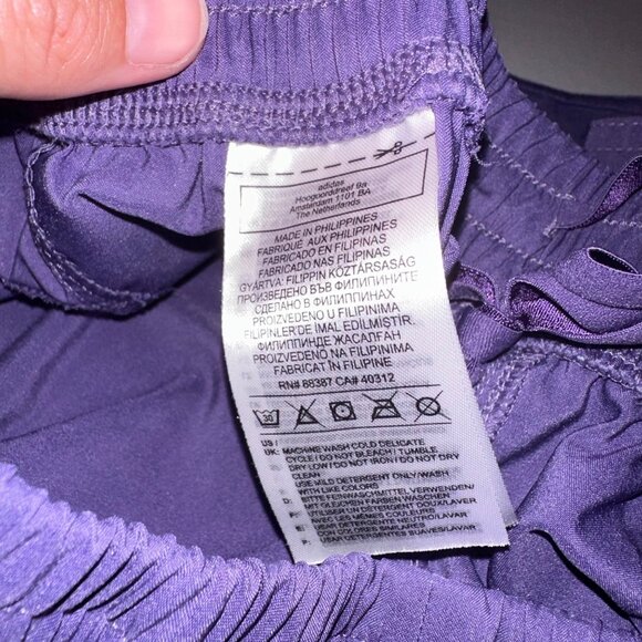 Adidas Aeroready Lot of 2 Athletic Pull On Shorts Purple Gray Womens Small - Picture 7 of 13